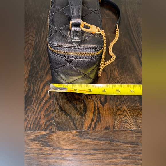 Tory Burch Willa Mini Vanity Bag Quilted Crossbody Shoulder Black Leather NWT - Picture 15 of 15